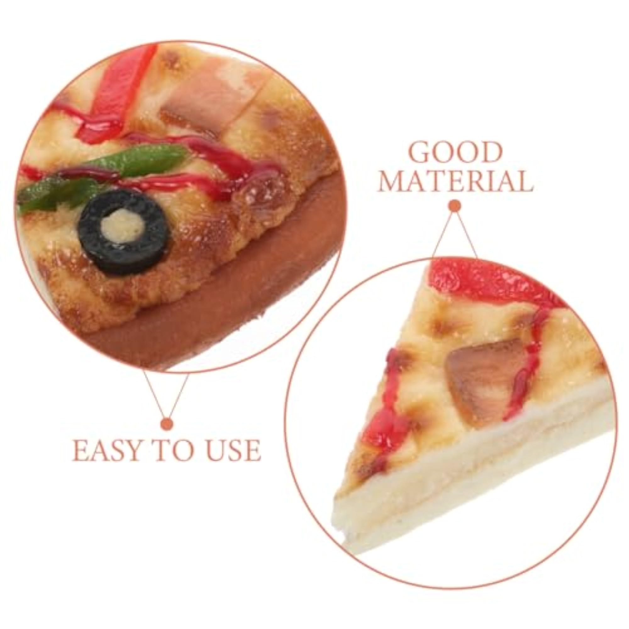 Realistic Faux Pizza Slice Model for Home Decoration