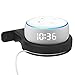 Delidigi Echo Dot Wall Mount ABS Bracket Holder Shelf for Echo Dot (3rd Gen) with Clock [Built-in Cable Management] (Black)