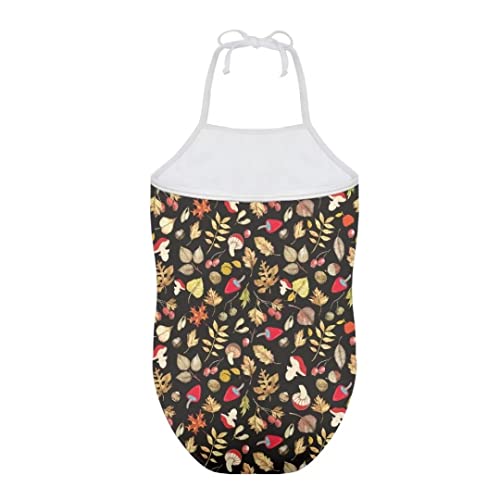Image of Pinupub Girls One Piece Swimsuit Off Shoulder Halter Neck Cute Fashion Hawaiian Tropical Bathing Suit