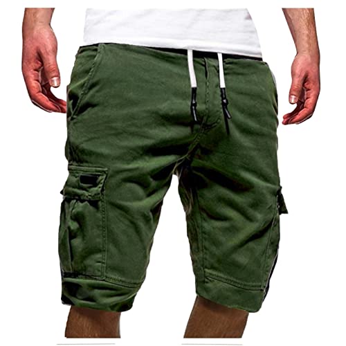 with Pockets Mens Pants Expandable Mens Cargo Shorts Ripstop Classic-Fit Lightweight Pants Outdoor Hiking Tactical Short Trousers with Multi-Pocket Golf Pants Men Linen Pants for Men