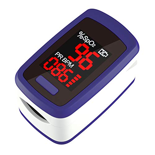 Pulse Oximeter Fingertip, Blood Oxygen Saturation Monitor, Heart Rate and SpO2 Levels, Large
