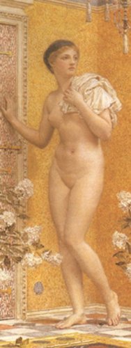 Peinture à l'huile A Yellow Room 1885 Albert Moore tableau de salon grand format 36x48
