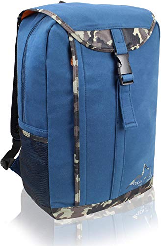 normani Outdoor Sport 20l - Großer Backpakc mit Rückennetz, Laptopfach und Zwei Trinkflaschenhalter - Perfekt als Schultasche für Männer und Frauen Farbe Blau