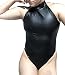 LinvMe Women's Sexy High Cut Halter Sleeveless Bodysuit Synthetic Latex Catsuit