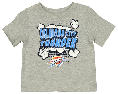 Outerstuff Oklahoma City Thunder NBA Infant Toddler Short Sleeve Tee, Heather Grey 2T
