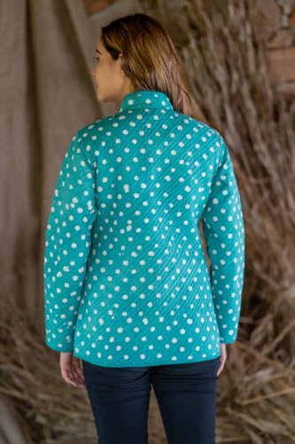 Image of Reversible Jacket for Women | Double Sided Quilted Jacket | Reversible Winter Jacket for Women | Stylish Ethnic Printed Jacket | Warm & Comfortable Casual Outerwear