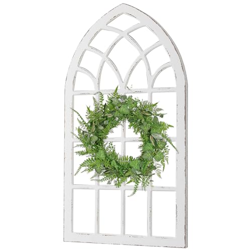 Sintosin Large Farmhouse Arched Window Frame Wall Decor 44 X