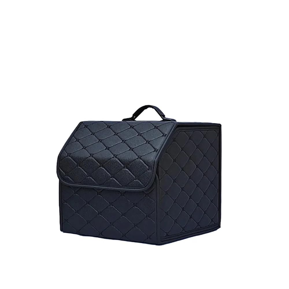 Glygly Normal Car Boot Organiser For Ford Mustang 2015-2023, Trunk Boot Tidy Storage Organiser Box Bag Folding Stowing Tidying Car Accessories Leather,S