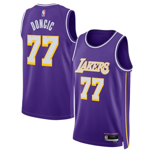 Luka Doncic Los Angeles Lakers NBA Kids Youth 8-20 Purple Statement Edition Swingman Jersey (US Numeric 14 16 Regular Purple)