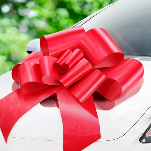 Laço presente grande para carro. Laço gigante vermelho para 18 anos ou carro. E/Vermelho 58 cm
