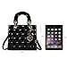 FGJKKK Purses and Handbag for Women Fashion Ladies Leather Top Handle Shiny Patent Satchel Shoulder Tote Bag Crossbody (Large black)