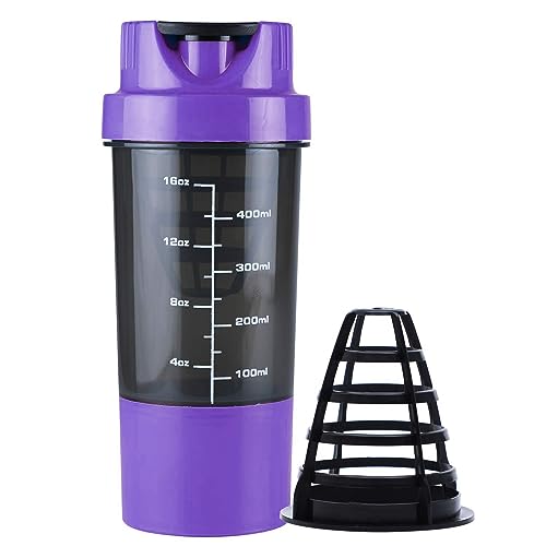 H-Hemes Cyclone Shaker with Tornado Blender 500ml with Extra Compartment, 100% Leakproof Guarantee, Ideal for Protein, Preworkout and BCAAs, BPA Free Material Sipper Bottle (Purple) (B0CH3GW6PT) Amazon Price History, Amazon Price Tracker