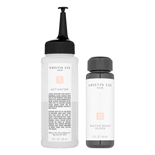 Image of Kristin Ess Hair Gloss in Winter Wheat Light Neutral Blonde - 4 Wk Semi Permanent Hair Color for Women - Light Blonde Color Depositing Conditioner & Toner for Vibrant Color + Shine - Hair Dye Glaze