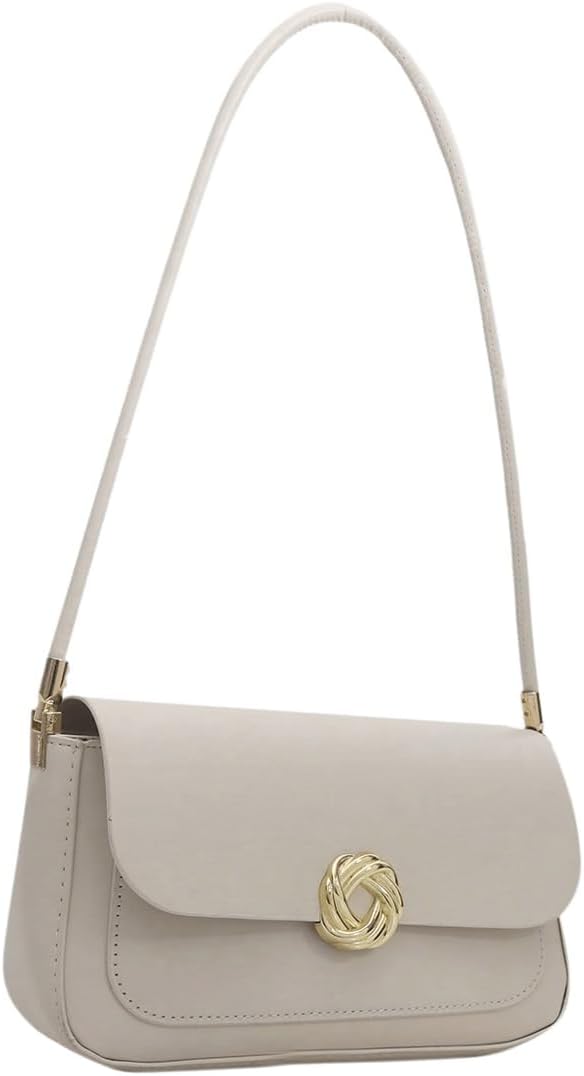 SweatyRocks Women's Retro Leather Flap Buckle Square Shoulder Bag Top Handle Small Clutch Purses