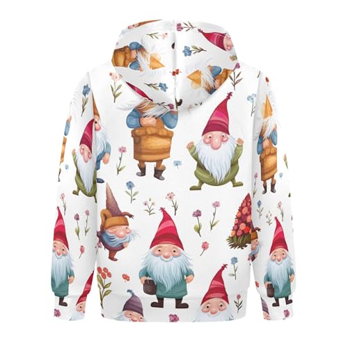 Kids Hoodies Sweaters Christmas Gnome Dwarfs Hooded Sweatshirts with Big Pockets for Boys Girls B04000282