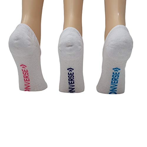 Converse Womens No Show Socks 3 Pack Half Cushion Ultra Low Made For Chucks Shoe Size 6-103