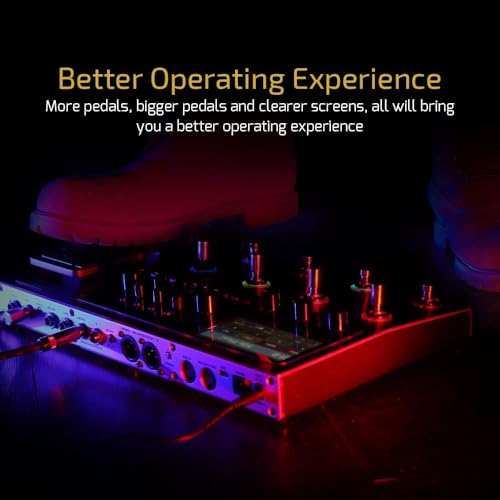 Image of VALETON Multi Effects Processor Multi-Effects Pedal with Expression Pedal FX Loop MIDI I /O Guitar Bass Effects Pedal Amp Modeling IR Cabinets(Include 10 Pcs Additional Footswitch Toppers)