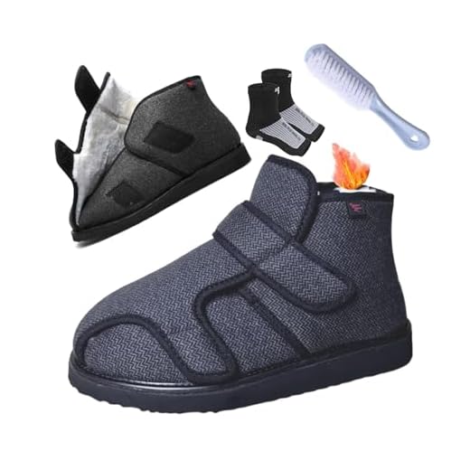 As Sapatas Leves Do Diabético Das Mulheres, Botas Para Diabéticos Com Edema Ajustável Forradas De Lã Térmica De Inverno Feminino, Pés Inchados Andando Tênis Com Edema, Para Artrite (Color : Blue, Si