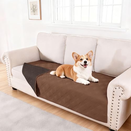 hyha Waterproof Reversible Dog Blanket, Soft Couch Cover for Dogs Washable