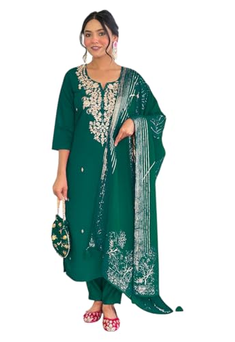 Kurta en soie vert taille M : le costume ethnique chic sans inconfort