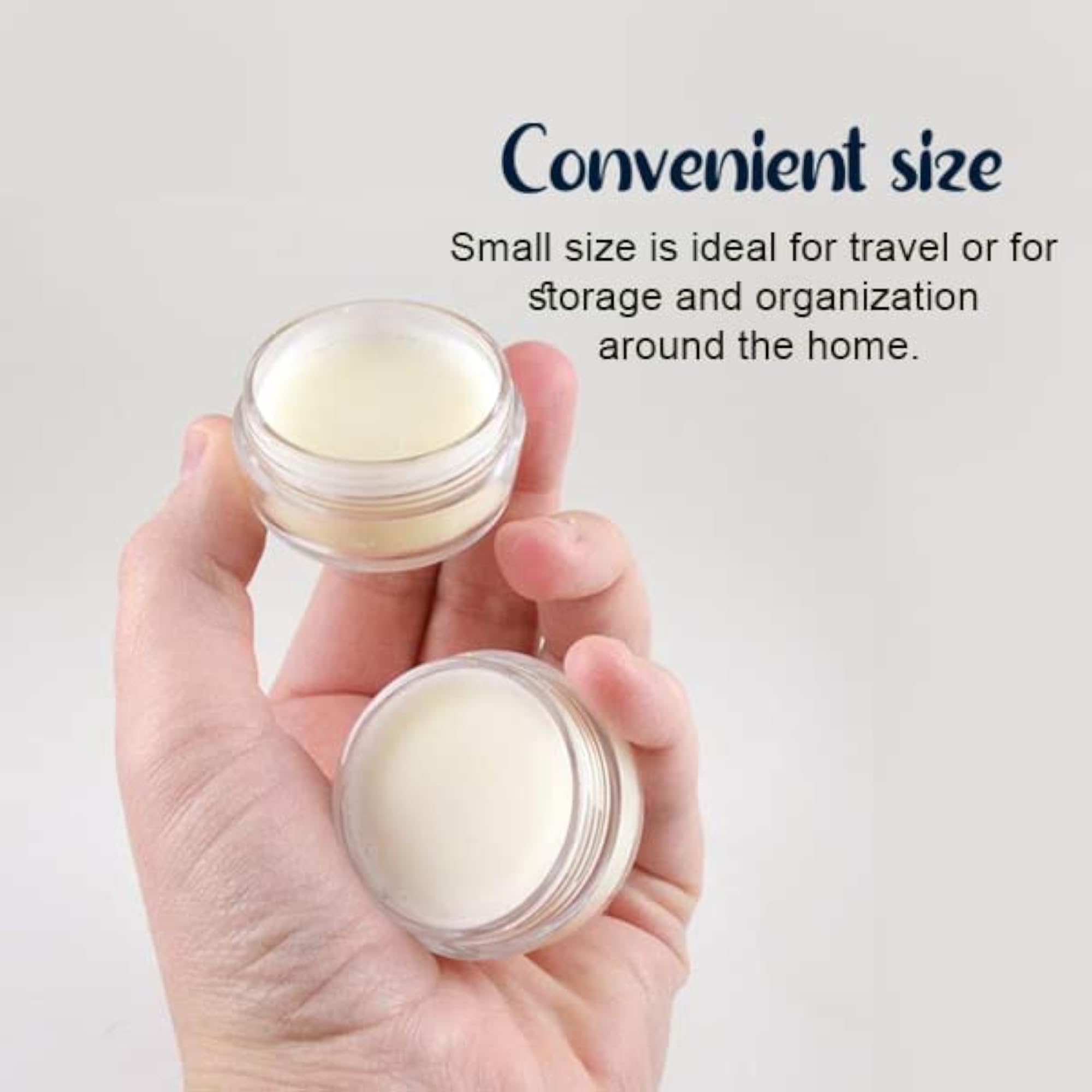 8g Clear Acrylic SAN Cosmetic Jars with Black Lid, Pack of 3
