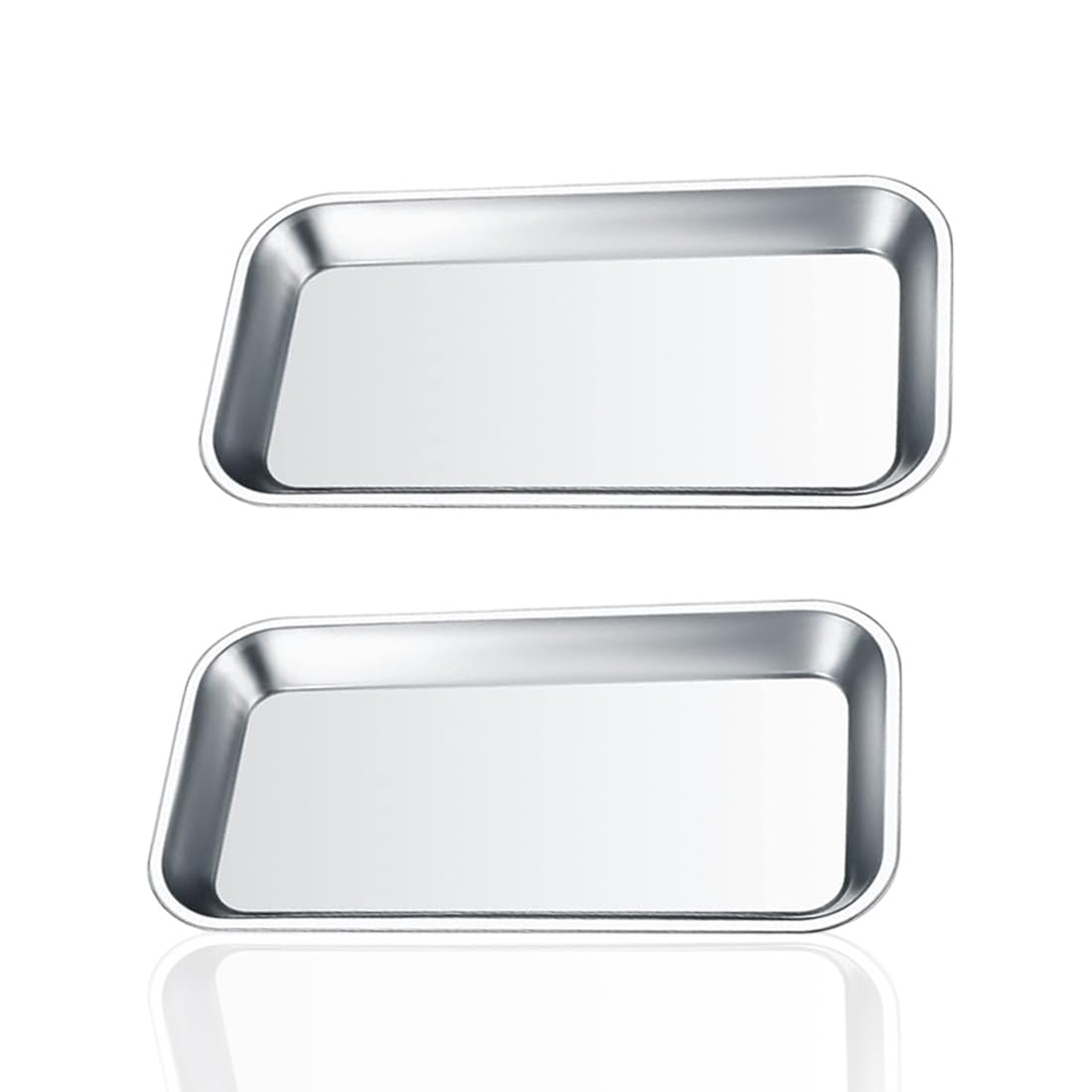 Bandejas de instrumental acero inoxidable rectangulares 22,5x11,5x1,6 cm laboratorio dentista