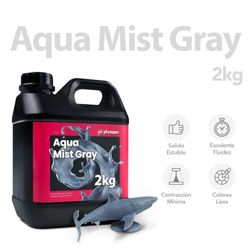 Resina Gris Phrozen Aqua-Mist para Impresoras 3D | Curado Rápido | Baja Contracción (2kg) - Fernando Cortés