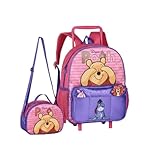 Kit Escolar Mochila de Rodinha e Lancheira Ursinho Pooh