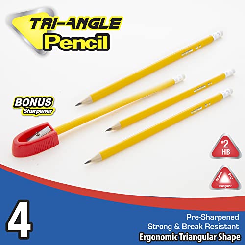 BAZIC PRODUCTS Lápices Triangulares #2 HB, 4 unidades, 2 Pack miniatura 7