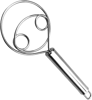 Stainless Steel Atta Kneader & Dough Maker Manual Flour Mixer for Roti, Chapati, Bread, Cake & Pizza Dough Easy Handheld Atta Blender Beater for Home Kitchen (Pack of 1)