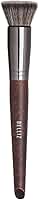 Pincel Wood Kabuki Reto, Belliz, Marrom/ Cinza