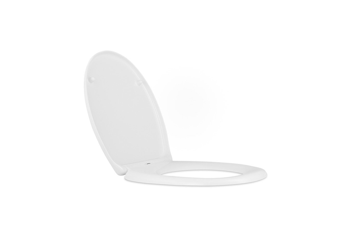 Soft Close Toilet Seat, Universal Size, White Duroplast, for Bathroom and Toilet, with Mounting Materials