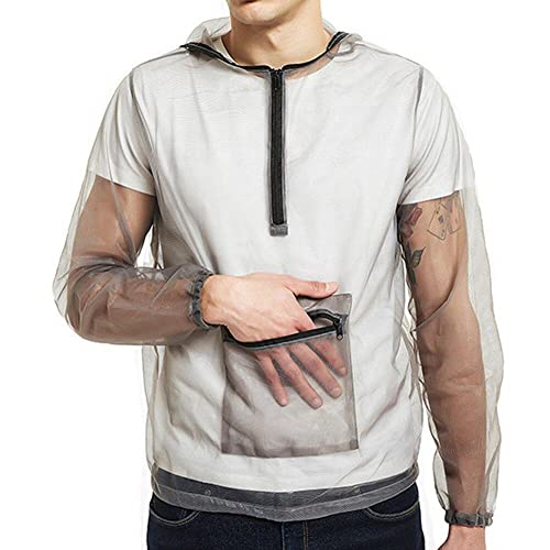 Veste anti-moustiques en maille légère à capuche pour le camping