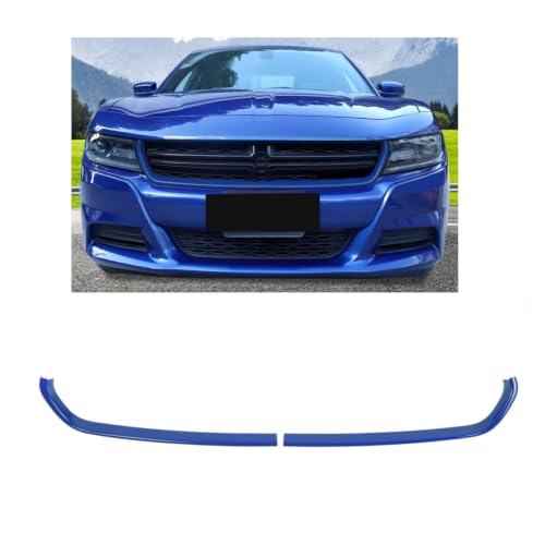 Image of Voodonala for Charger Front Grille Inserts Trim for 2015-2023 Dodge Charger, Radiator Grill Cover Protector, ABS Blue Exterior Accessories, 2PCS