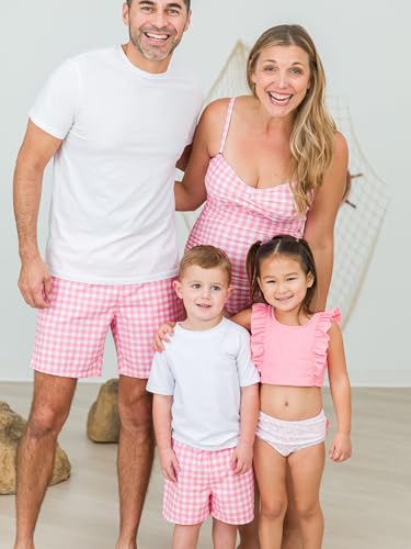 Image of RuffleButts Girls UPF50+ Sun Protection One Shoulder Ruffle Tankini Two Piece Swimsuit