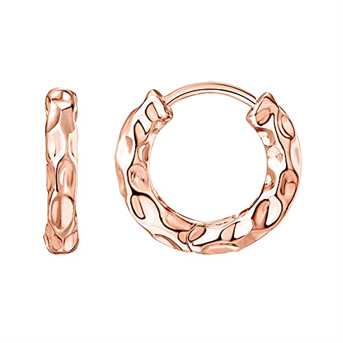 Image of PAVOI 14K Gold Plated Chunky Huggies Earrings for Women - 925 Sterling Silver Posts Small Gold Huggie Hoop Earrings - Ultra Thick Hoops Trendy Jewelry
