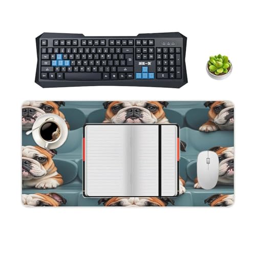 Funny English Bulldog Desk Pad grande 30x60 cm miniatura 4