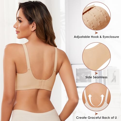 Wireless Bras for Women - Soft No Underwire Comfortable Seamless Bra - Full Coverage Bralettes - Everyday Bra3