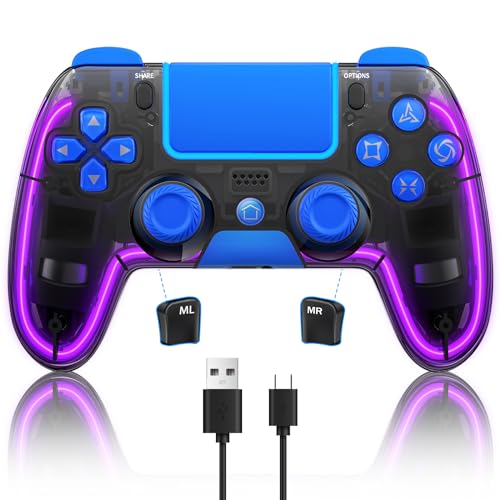 【Personalizzazione a portata di mano 】 - Portate il controllo a un livello superiore con i pulsanti personalizzati e le funzioni programmabili del nostro controller di gioco per PS4. Programmate e personalizzate i pulsanti per adattarli al vostro stile di gioco, dandovi un vantaggio competitivo nei confronti dei vostri avversari. Compatibile con PS4/Playstation 4/ PS4 Pro/PC, il nostro controller garantisce flessibilità e convenienza per i giocatori di tutte le piattaforme.