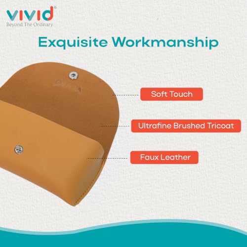 Image of VIVID Unisex Specs Snap Button Eyewear Dabbi Faux Leather Soft Case Cover