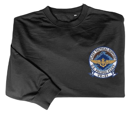 Vr 21 fleet tactical support air transport squadron pacific fleet embroidered shirt Black2