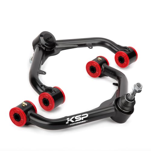 Image of KSP 2 inch-4 inch Upper Control Arm for Silverado Sierra 2500 3500 2000-2010, Adjustable Tubular Suspension Arms Compatible with Chevrolet GMC After 2-4inch Lift (Package of 2 Black)