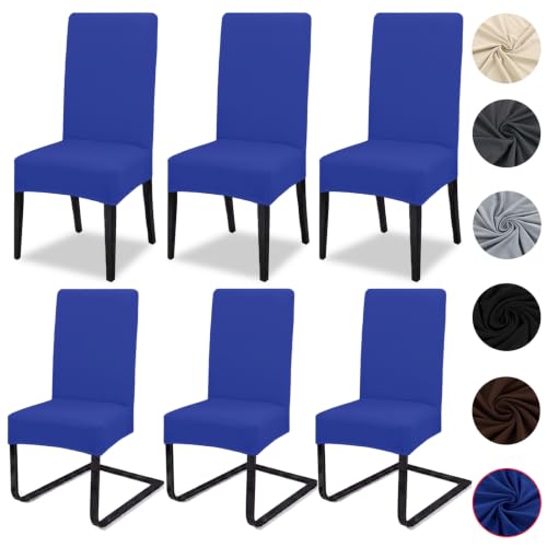 Meision Stuhlhussen 4 oder 6er Set Stretch Stuhlhussen Abnehmbare waschbar Spandex Stuhlüberzug Stuhlbezug Stretch Universale für Hotel… – Ansicht 1