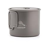 Notes: 1. This ultralight pot is made of thin titanium material of 0.3mm thickness. 2. It comes with a lid with lockable grip and a mesh sack