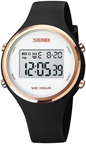 findtime Ladies Sports Watches Digital Watches for Women with Waterproof Stopwatch 30M Waterproof Week Date Alarm LED Back Light Calendar Silicone Straps Gift for Girls Women