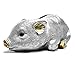 Produktbild Brillibrum Design Süßes Sparschwein Spardose Schwein Silber Schweinchen Groß Kinder XXL Geldschein-Dose Geld-Büchse Polyresin Sparbüchse Glücksschwein Süße Süß Geschenk Ferkel