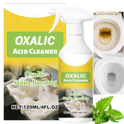 Oxalic Acid Cleaner Spray Fast&Effective Multipurpose Oxalic Acid Stain Removal Cleaning Spray Powerful Sink&Drain Cleaner with Fresh Scent Acid Based Toilet Clea/ner for Wide Range of Applications