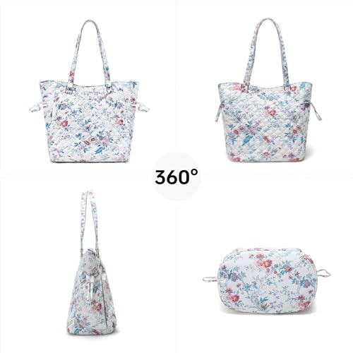 Bolso tote de viaje grande para mujer de algodón y microfibra miniatura 7