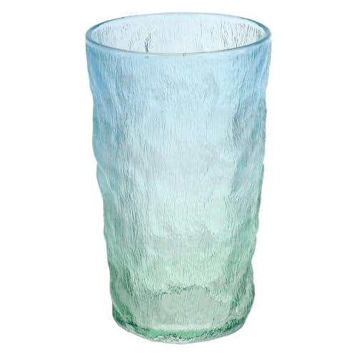 TOYZFRIENDY Vaso de Vidrio para Agua y Vino Patrón de Glaciar, Copa Multifunción para Cata de Vinos y Uso en Casa, Accesorio Delicado para Bebidas
