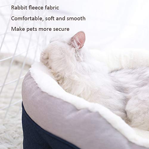 Yliping Cama de gato de tamanho médio quente inverno sono profundo cama de gato grossa e quente para